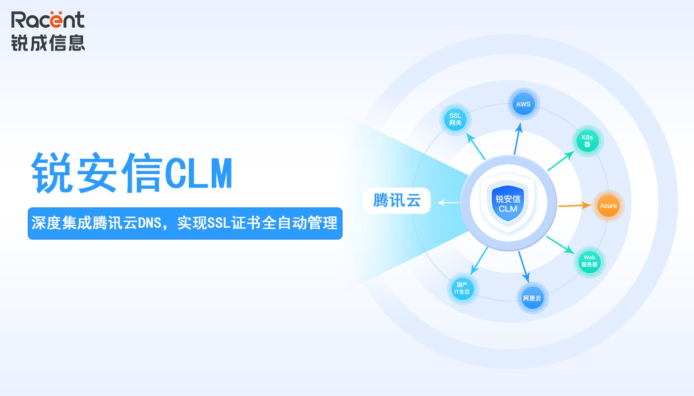 锐安信 CLM 深度集成腾讯云DNS，实现 SSL 证书全自动管理